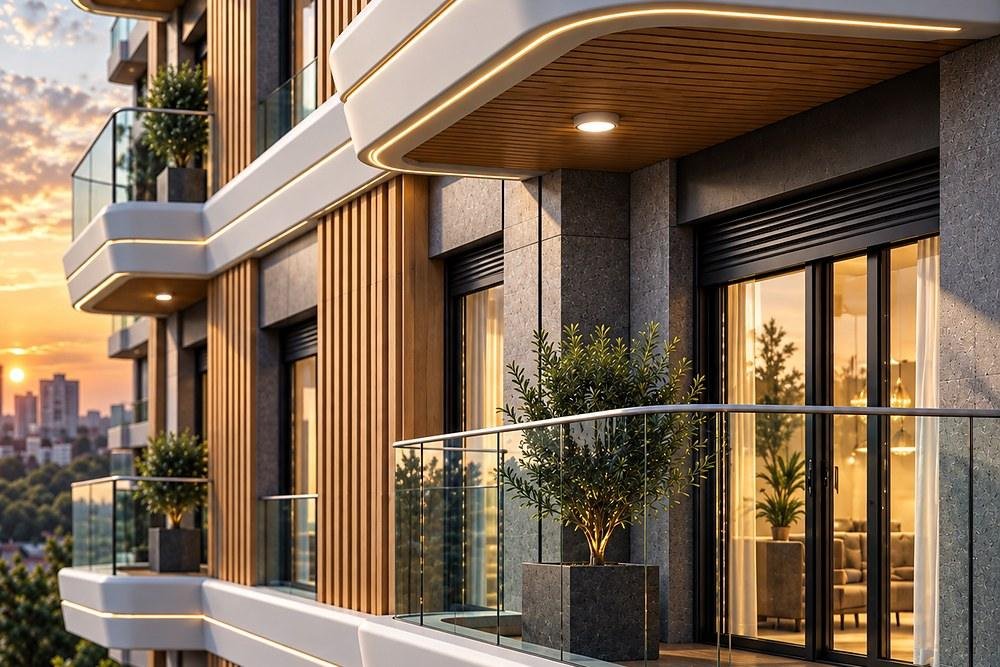 Balkon ve cephe detayı